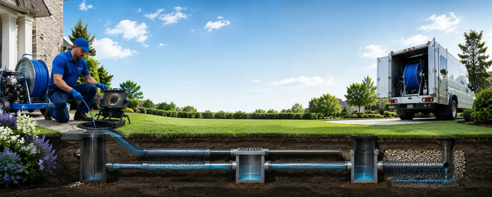 Outdoor drain cleaning information for Hermann, MO